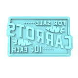 Carrots For Sale 10 Cents Cookie Cutter | Stamp | Stencil Animals & Dinosaurs Cookie Cutter Lady MINI - 2 Inches (5cm) Stamp ONLY