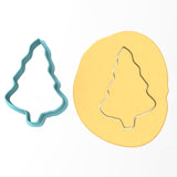 CBD Pine Tree Cookie Cutter Outline #2 Xmas / Winter / NYE Cookie Cutter Lady 5 Inch Jumbo Cookie