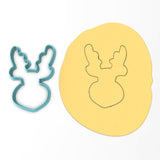 CBD Reindeer Cookie Cutter Outline #1 Xmas / Winter / NYE Cookie Cutter Lady 5 Inch Jumbo Cookie