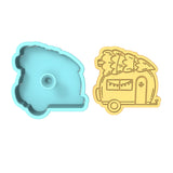 Christmas Camper Cookie Cutter | Stamp | Stencil #1