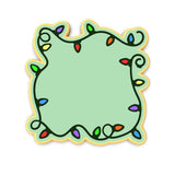 Christmas Light Plaque Cookie Cutter | Stamp | Stencil #1