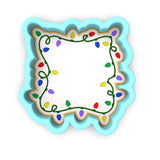 Christmas Light Plaque Cookie Cutter | Stamp | Stencil #2