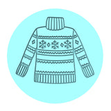 Christmas Sweater Cookie Cutter | Stamp | Stencil #1 Xmas / Winter / NYE Cookie Cutter Lady MINI - 2 Inches (5cm) Debosser ONLY