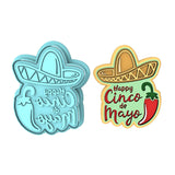Cinco De Mayo Cookie Cutter | Stamp | Stencil #1 Bachelorette & Bachelor Cookie Cutter Lady MINI - 2 Inches (5cm) **BUNDLE** Cutter + Stamp