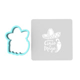 Cinco De Mayo Cookie Cutter | Stamp | Stencil #1 Bachelorette & Bachelor Cookie Cutter Lady MINI - 2 Inches (5cm) **BUNDLE** Cutter + Stencil