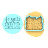 Class of 2023 Cookie Cutter | Stamp | Stencil #A Wedding / Baby / V Day Cookie Cutter Lady MINI - 2 Inches (5cm) **BUNDLE** Cutter + Debosser