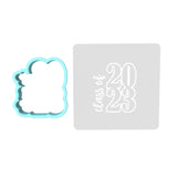 Class of 2023 Cookie Cutter | Stamp | Stencil #B Wedding / Baby / V Day Cookie Cutter Lady MINI - 2 Inches (5cm) **BUNDLE** Cutter + Stencil