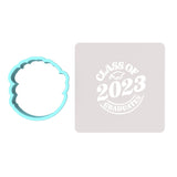 Class of 2023 Cookie Cutter | Stamp | Stencil #C Wedding / Baby / V Day Cookie Cutter Lady MINI - 2 Inches (5cm) **BUNDLE** Cutter + Stencil