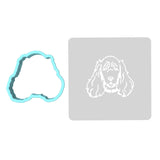 Cocker Spaniel Cookie Cutter | Stamp | Stencil #1 Animals & Dinosaurs Cookie Cutter Lady MINI - 2 Inches (5cm) **BUNDLE** Cutter + Stencil