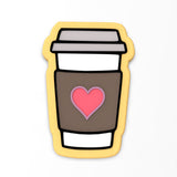 Coffee Cup Cookie Cutter | Stamp | Stencil #3 Heart Miscellaneous Cookie Cutter Lady