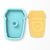 Coffee Cup Cookie Cutter | Stamp | Stencil #3 Heart Miscellaneous Cookie Cutter Lady