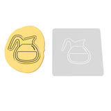 Coffee Pot Cookie Cutter | Stamp | Stencil #1