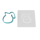 Coffee Pot Cookie Cutter | Stamp | Stencil #1