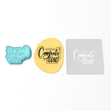 Congrats Grad Cookie Cutter | Stamp | Stencil #1