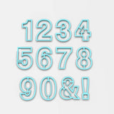 Coolvetica Cookie Cutter Letter Set Letters/ Numbers/ Shapes Cookie Cutter Lady 5in Numbers