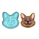 Corgi Cookie Cutter | Stamp | Stencil #1 Animals & Dinosaurs Cookie Cutter Lady MINI - 2 Inches (5cm) **BUNDLE** Cutter + Stamp