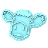 Cow Head Moo Cookie Cutter | Stamp | Stencil #1 Animals & Dinosaurs Cookie Cutter Lady MINI - 2 Inches (5cm) Stamp ONLY