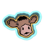 Cow Head Moo Cookie Cutter | Stamp | Stencil #1 Animals & Dinosaurs Cookie Cutter Lady