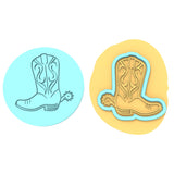 Cowboy Boot Cookie Cutter | Stamp | Stencil #1 Animals & Dinosaurs Cookie Cutter Lady MINI - 2 Inches (5cm) **BUNDLE** Cutter + Debosser