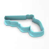Cowboy Revolver Cookie Cutter | Stamp | Stencil #1