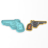 Cowboy Revolver Cookie Cutter | Stamp | Stencil #1