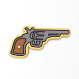 Cowboy Revolver Cookie Cutter | Stamp | Stencil #1