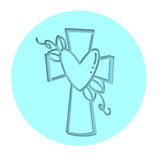 Cross Heart Cookie Cutter | Stamp | Stencil #1 Animals & Dinosaurs Cookie Cutter Lady MINI - 2 Inches (5cm) Debosser ONLY