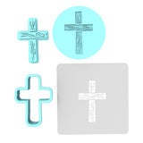 Cross Wood Cookie Cutter | Stamp | Stencil #1 Animals & Dinosaurs Cookie Cutter Lady MINI - 2 Inches (5cm) **FULL SET BUNDLE** Cutter + Stamp + Stencil + Debosser **BEST DEAL**