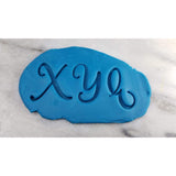 Cursive Letter Cookie Stamps Set - Letters/ Numbers/ Shapes