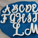 Cursive Letter Cookie Stamps Set - Letters/ Numbers/ Shapes