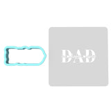 Dad I Love You Cookie Cutter | Stamp | Stencil #1 Cookie Cutter Lady MINI - 2 Inches (5cm) **BUNDLE** Cutter + Stencil
