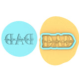 Dad I Love You Cookie Cutter | Stamp | Stencil #1 Cookie Cutter Lady MINI - 2 Inches (5cm) **BUNDLE** Cutter + Debosser