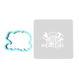 Dad Life Cookie Cutter | Stamp | Stencil #1 Cookie Cutter Lady MINI - 2 Inches (5cm) **BUNDLE** Cutter + Stencil