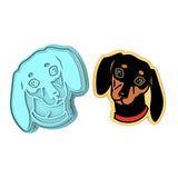 Dashund Cookie Cutter | Stamp | Stencil #1 Animals & Dinosaurs Cookie Cutter Lady MINI - 2 Inches (5cm) **BUNDLE** Cutter + Stamp