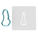 Dildo Cookie Cutter | Stamp | Stencil #1 Bachelorette & Bachelor Cookie Cutter Lady MINI - 2 Inches (5cm) **BUNDLE** Cutter + Stencil