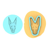 Doberman Pinscher Cookie Cutter | Stamp | Stencil #1 Animals & Dinosaurs Cookie Cutter Lady MINI - 2 Inches (5cm) **BUNDLE** Cutter + Debosser