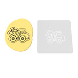 Dump Truck Hearts Cookie Cutter | Stamp | Stencil #1 Comic Book / Vehicles Cookie Cutter Lady 2 Inch Small Cupcake Stamp Only Yes