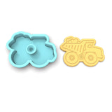 Dump Truck Hearts Cookie Cutter | Stamp | Stencil #1 Comic Book / Vehicles Cookie Cutter Lady