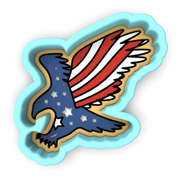 Eagle America Flag Cookie Cutter | Stamp | Stencil #2