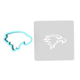 Eagle Head Cookie Cutter | Stamp | Stencil #1 Animals & Dinosaurs Cookie Cutter Lady MINI - 2 Inches (5cm) **BUNDLE** Cutter + Stencil