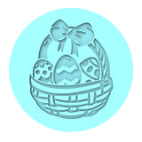 Easter Basket Cookie Cutter | Stamp | Stencil #1 Animals & Dinosaurs Cookie Cutter Lady MINI - 2 Inches (5cm) Debosser ONLY