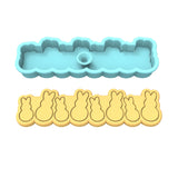Easter Bunny Cake Border Cookie Cutter | Stamp | Stencil