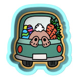 Easter Bunny Truck Blank Plate Cookie Cutter | Stamp | Stencil #1 Animals & Dinosaurs Cookie Cutter Lady
