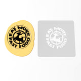 Eat More Fast Food Cookie Cutter | Stamp | Stencil #1