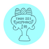 Egg Hunt Champion Cookie Cutter | Stamp | Stencil #1 Animals & Dinosaurs Cookie Cutter Lady MINI - 2 Inches (5cm) Debosser ONLY