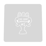 Egg Hunt Champion Cookie Cutter | Stamp | Stencil #1 Animals & Dinosaurs Cookie Cutter Lady MINI - 2 Inches (5cm) Stencil ONLY