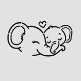 Elephant Mom and Baby Cookie Cutter | Stamp | Stencil #1