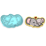 Elephant Mom and Baby Cookie Cutter | Stamp | Stencil #1