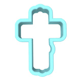 Faith Cross Cookie Cutter | Stamp | Stencil #1 Cookie Cutter Lady MINI - 2 Inches (5cm) Cookie Cutter ONLY (Outline)