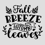 Fall Breeze Autumn Leaves Cookie Cutter | Stamp | Stencil #1 Halloween / Fall Cookie Cutter Lady 2 Inch Small Cupcake Stencil Only No
